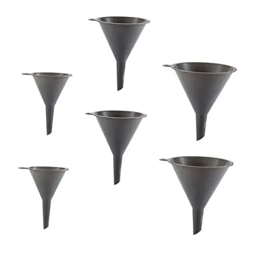 Produktbild: 6st Küchen Trichter Mini-trichter Trichter Für Puderlotionen Trichter Zum Füllen Von Flaschen Verschachtelte Trichter Einfülltrichter Für Flüssiges Öl Abfluss Plastik Dark Grey COLLBATH