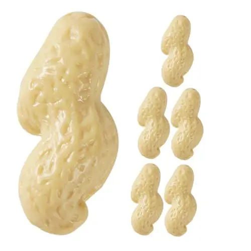 Produktbild: VICASKY 6st Künstliche Erdnüsse Erdnuss-Dekorationen Gefälschte Erdnussmodelle Simulierte Erdnuss Erdnuss-Modelle Modell Mit Künstlicher Party-Layout- Künstliche Erdnuss PVC