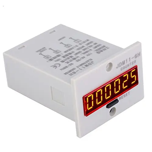 Produktbild: 6-stelliges Elektronischer Zähler 0-999999 Kein Spannungszähler LED-Digitalanzeige-Zählerrelais (AC/DC 12V)