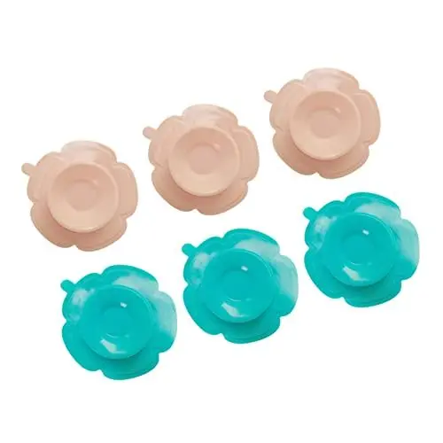 Produktbild: TOYANDONA 6stücke Teiliges Saugnapf-teller Für Kleinkinder Rutschfeste Silikonmatte Für Selbstessen Geschirr-lösung Grün Und Rosa