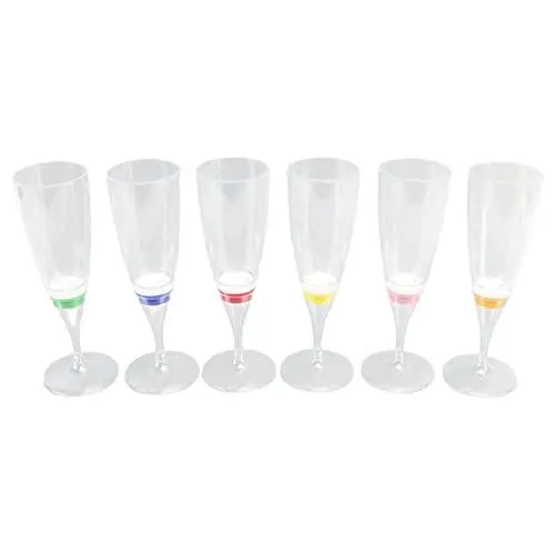 Produktbild: 6-teiliges LED-Leucht-Cocktailglas, Champagnerglas, Ktv-Weinglas, Leuchtendes Tassen-Gläser-Set, Gob für Kreative Kelche für Glaswaren mit Becher für Getränke, Cocktails, Austern