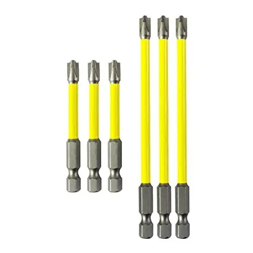 Produktbild: 6-teiliges Schraubendreher-Bit-Set, 65 mm und 110 mm, magnetisch, spezieller Schlitz-Kreuz-Schraubendreher-Bit für Elektriker FPH2 Elektrowerkzeug