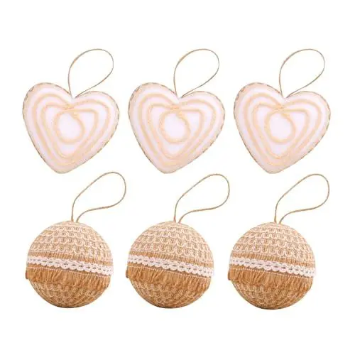Produktbild: MOTUZP 6-teiliges Weihnachtskugel-Ornament, Weihnachts-Hängedekoration, Weihnachtsschmuck-Set, Weihnachtsbaumschmuck für Weihnachtsbaum, Zuhause, Innenbereich, Urlaub, Party-Dekoration