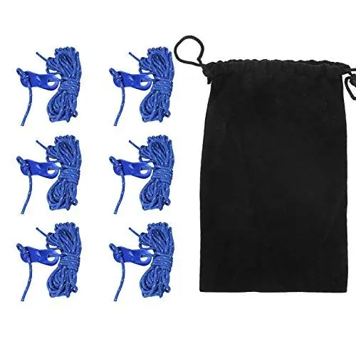 Produktbild: 6-teiliges Zeltseil, reflektierendes Paracord-Seil, 13ft, leicht, zum Klettern, Wind, Zeltschnur für Camping, Überdachung, Outdoor-Aktivitäten