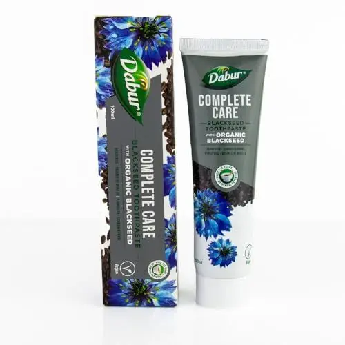 Produktbild: 6-Tuben Vegane Dabur Miswak Fluoridfrei, Alkoholfrei Schwazkümmel-Zahnpasta Natur Original Blackseed Zahncreme 100ml auch im 3er Set oder einzeln