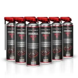 Produktbild: 6x WerkXheld Multi-Spray Multiöl 500ml – Multifunktionsöl, Kriechöl & Rostlöser mit Korrosionsschutz. Hochwertiges Schmiermittel