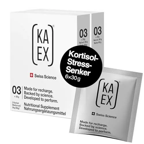 Produktbild: 6x30g KA-EX wissenschaftliches Trinkpulver mit Aminosäuren, Elektrolyten, Vitamin C, Zink, Vitamin E und vielem mehr | Zur Einnahme in der Regenerationsphase I vegan, kalorienarm, glutenfrei