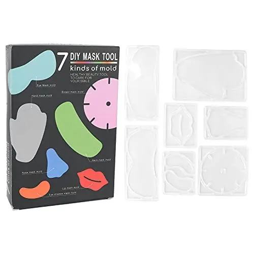 Produktbild: Das Patchform-Set für Gesichtsmasken zum Basteln enthält 1 x Lippenmaske, 1 x Augenmaske, 1 x Augenklappe, 1 x Patch für den Hals, 1 x Nasenband, 2 x Maske für die Hände, 2 x Ma