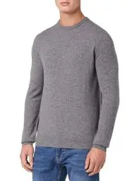Produktbild: 7 For All Mankind Crew Neck Knit Cashmere w/Stitch Detail Heather Grey