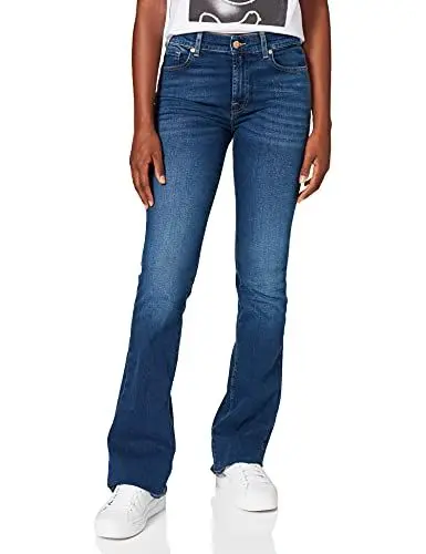 Produktbild: 7 For All Mankind Damen Bootcut Mid Blue Jeans, Mid Blue, 32W 30L EU