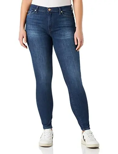 Produktbild: 7 For All Mankind Damen Hw Skinny Slim Illusion Jeans, Dark Blue, 26 EU