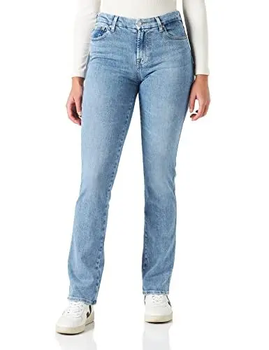 Produktbild: 7 For All Mankind Damen Kimmie Straight Slim Illusion Jeans, Light Blue, 30 EU