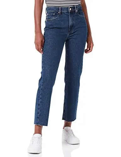 Produktbild: 7 For All Mankind Damen Logan Stovepipe Undercover With Raw Cut Jeans, Dark Blue, 27W / 27L EU