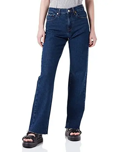 Produktbild: 7 For All Mankind Damen Tess Trouser With Raw Cut Jeans, Dark Blue, 28W / 28L EU