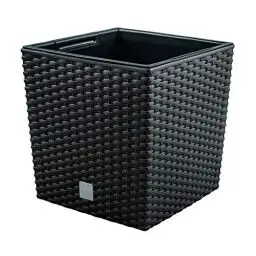 Produktbild: 4 -Liter -Zeit Pot mit Eimer zu pflanzen in Anthrazitfarbe 17 x 17 x 17 cm.