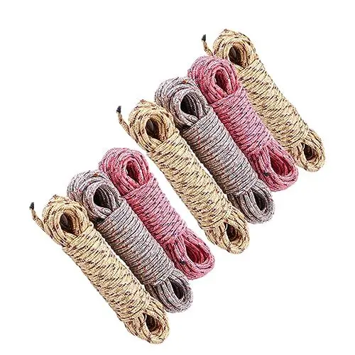 Produktbild: IMIKEYA 7er-Pack Geflochtene Wäscheleine Aus Nylonseil 10 M Trockenseil Wetterbeständig Camping Solide Bunte Seile Zum Trocknen Von Kleidung Zufällige Farbe
