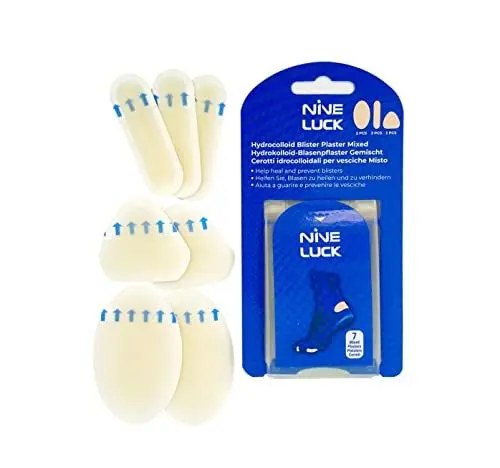 Produktbild: 7 Stück Blasenpflaster Füße Ideal Hydrocolloid Patches für Blasenpflaster Wandern Druckstellen Pflaster Füße Reise Gadgets Hühneraugenpflaster Hühneraugen Entferner Blasenpflaster Ferse