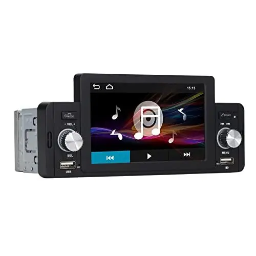 Produktbild: 7 Zoll MP5 Player Autoradio, Autoradio Doppel Din mit Bluetooth 5.1, Auto MP5 Multimedia Player mit Rückfahrkamera und Lenkradfernbedienung