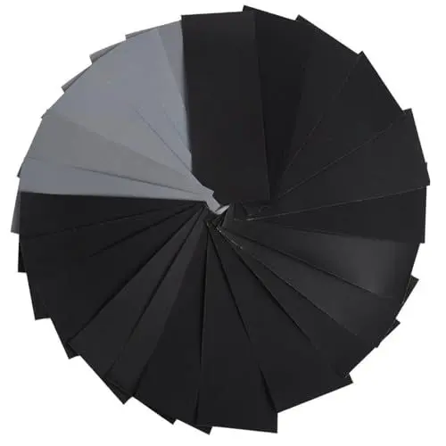 Produktbild: 72 Stück Schleifpapier Set, 23x9cm Körnung 400-3000 Vielseitiges Nass Trocken Fein Nassschleifpapier Schleifpapier Fein, Schleifpapier Set für Auto Metall Holz Lack Wände Glas Schleifen