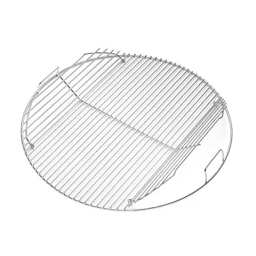 Produktbild: 7436 54,6CM Rund Grillrost Klappbarem für Weber 57CM Holzkohlegrills,Grillrostersatzteil für Weber One-Touch Wasserkocher PCH835, Gourmet System,Bar-B-Kettle,Master-Touch,Smokey Mountain Cooker Smoker