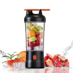 Produktbild: 750 ml Tragbarer Mixer Smoothie Maker, Tragbarer Mixer für Smoothies und Shakes, mit 6 Klingen aus Edelstahl, USB Wiederaufladbar,IP67 Wasserdichtigkeit,für Reise, Büro, Küche (Schwarz)