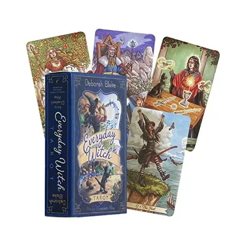 Produktbild: 78 Witch Tarotkarten für Anfänger - Tragbar Tarot-Decks mit Anleitung, Everyday Englisch Tarot Cards mit Farbiges Kästchen für Partyspiele Kartenspiele, geheimnisvolles Geschenk für Freund