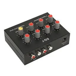 Produktbild: 7-Band-Auto-Audio-Equalizer, 3,5-mm-Eingang -Ausgang Eingang 12 DB High Bass-Einstellung Zweikanal-Digital-Equalizer