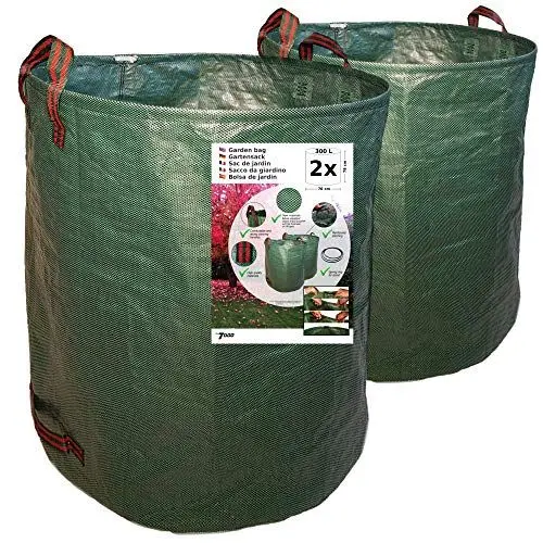 Produktbild: 7doo Faltbarer Gartensack 2er Set 300 Liter, Garten Laubsack Selbstaufstellend, ​2nd Generation Gartenabfallsack Stabil. Reißfest, Gartensäcke Grünabfall Wiederverwendbar. Profiprodukt Aus PP.
