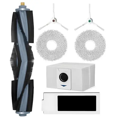 Produktbild: Zubehör kompatibel für Ecovacs Deebot T20 0mni,1 Hauptbürste,1 HEPA-Filter,1 Staubbeutel, 2 Mopptüchern, 2 Seitenbürsten, Ersatzteile kompatibel für Ecovacs Deebot T20e Omni
