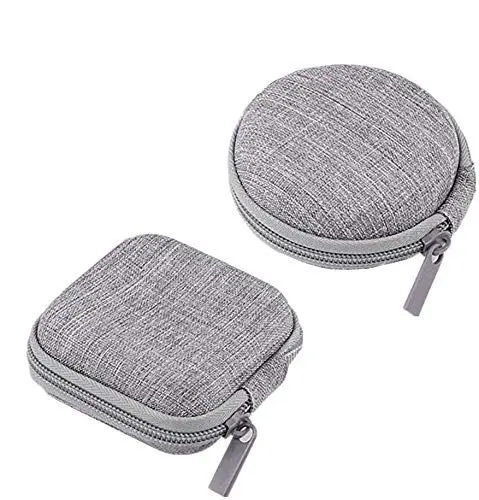 Produktbild: 7xinbox Kopfhörer Tasche case für In-Ear ohrhörer Mini Kopfhörer Hülle Hardcase Aufbewahrungsbox Anti-Pressur Reise Schutztasche für In Ear Headphones, Datenkabel und Mini-Gegenstände (2 Paket)
