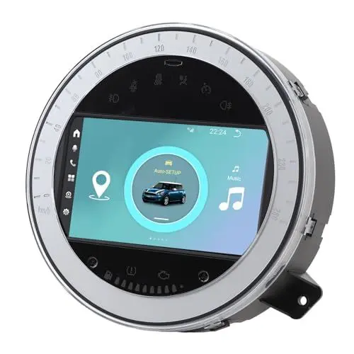Produktbild: 7-Zoll-Autoradio-Headunit, 8 GB, 64 GB, Unterstützt Carplay Wireless für 13, Einfache Navigation R55 R56 R57, Großer Bildschirm, Hohe Auflösung, Klare Bildqualität, Lebendige