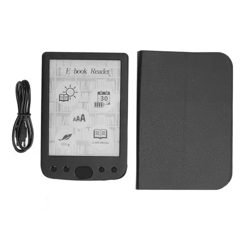 Produktbild: 8 GB E-Book-Reader, 6-Zoll-E-Book-Reader mit Touchscreen-Tintenbildschirm, Tragbarer Elektrischer Book-Reader für Kinder, Erwachsene, Senioren