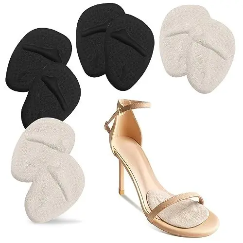 Produktbild: 8 PCS Vorfußpolster Gel，Wiederverwendbares Ballenpolster Vorfuß，high heels einlagen für Frauen - Verhindert Schwielen und reduziert Schmerzen.