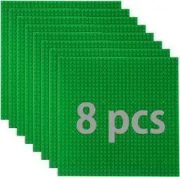 Produktbild: 8 Platten-Set Bauplatte Kompatibel mit Meisten Marken,Classic Bausteine Grundplatte,Kompatibel mit Bauplatte Lego Classic,25.5 * 25.5cm, Grüne