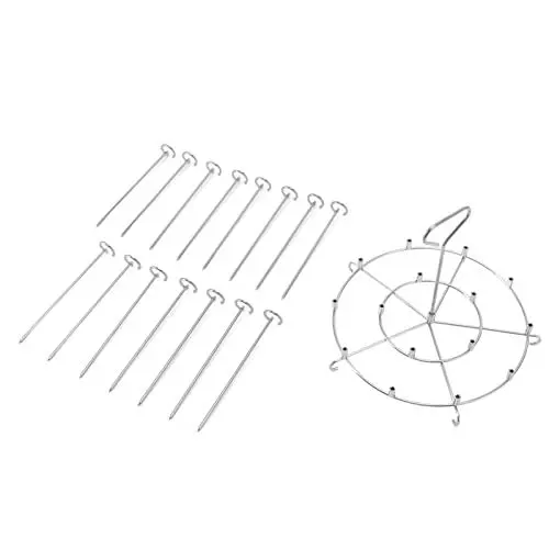 Produktbild: 8 Qt SpießStänder Grill Air Fryer Zubehör Rack Grills Kabobs mit Edelstahl Vertikal für 8 Quart Fritteuse Grillständer Platte Zum Grillen Displayständer Halter Ständer