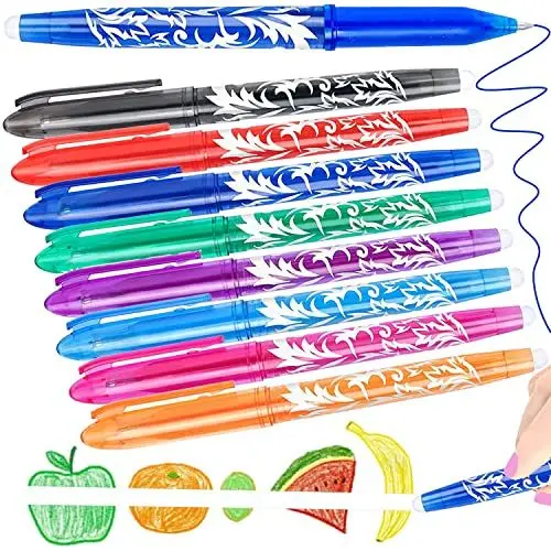 Produktbild: 8 Radierbarer Kugelschreiber Radierbare Stifte set, 0.5mm Radierbarer Tintenroller Gelstifte Radierbar, Friction Stifte zum Wegradieren Inky Stift Radierbar, Kuli zum Radieren Radierstift Erasable Pen