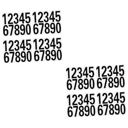 Produktbild: STOBOK 8 Sets Blätter Vinyl Nummer Mailbox Nummer Aufkleber Farbe Nummer Aufkleber Mailbox Reflektierende Aufkleber