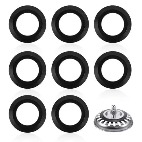 Produktbild: 8 Stk Spülbecken Stöpsel Ersatz Dichtung, Universal Siebkörbchen Spüle Dichtungsring Gummi Lippendichtung Dichtungsringe Stöpsel für Spülbecken Spülbecken Stöpsel Dichtungen, 32 mm