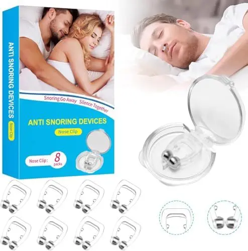 Produktbild: Anti Schnarch Nasenspreizer, 8er Set Schnarchstopper, Wiederverwendbares Schnarchen, Gegen Schnarchen Anti Schnarch Nasenclip für Besseren Atmen und Schlaf