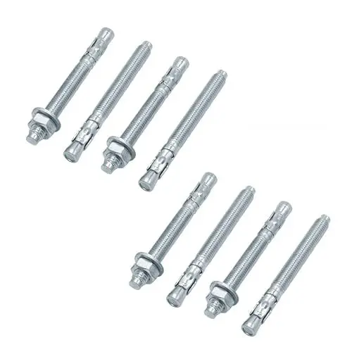 Produktbild: Bolzenanker M10x100mm, 8 Stück Schwerlastanker Verzinkt, Schwerlastdübel, Ankerbolzen, Blitzanker, Keilanker, Ankerschrauben