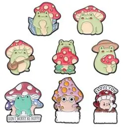 Produktbild: 8 Stück Cartoon Frosch Brosche, Tier Broschen Pins, Metall Brosche, Anstecknadel Rucksack, Abzeichen Schmuck Geschenke Ornamente, Niedliche Abzeichen Brosche, für Kleidung Taschen Rucksäcke Jacken