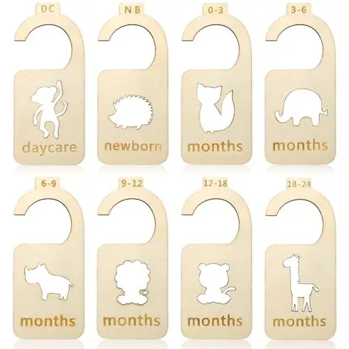 Produktbild: 8 Stück Größentrenner Baby,Baby Kleidung Trenner,Baby Kleiderschrank Größentrenner, Baby Garderobe Trennwände für Kleidungsklassifizierung,0-24 Monate (Stil 4)