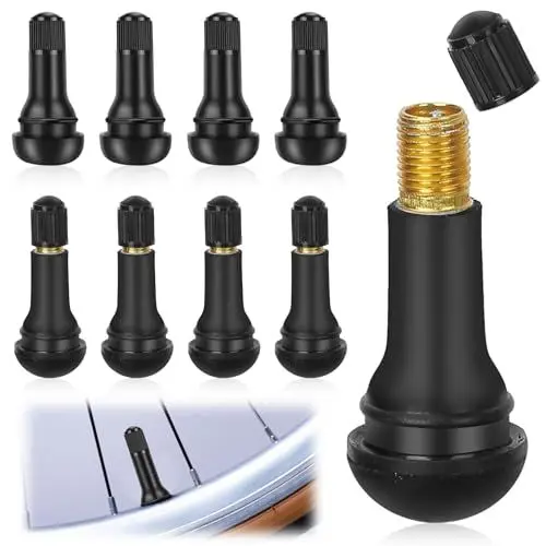 Produktbild: 8 Stück TR413 Gummi Ventile, Autoreifen Ventil Reifenventil, Snap In Reifen Ventilschaft Auto Gummiventil Auto Motorrad Universal Ersatz Gummi Ventile