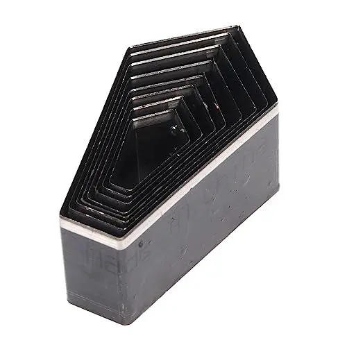 Produktbild: Einloch Hohlstanzer Set 8 Stück Leder Stanzwerkzeug Set Geometrische Formen Leder Stanzformen Cutter Set for DIY Handgefertigtes Gürtelstanzmesser