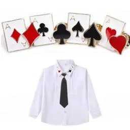 Produktbild: 8 Stück Poker-Brosche Rotes Herz Pins Herz Poker Brosche Emaille Brosche Pin Badge Schalschnalle Emaille Pin Herz-Pin Herz Brosche Emaille Brosche Für Männer, Frauen, Tücher, Revers