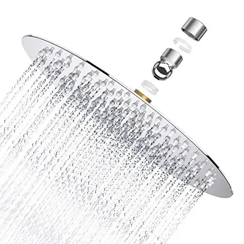 Produktbild: 8 Zoll(20cm) Regendusche Duschkopf Edelstahl AISI304 Regenbrause Anti-Kalk-Düsen Duschkopf Regenduschkopf Rund