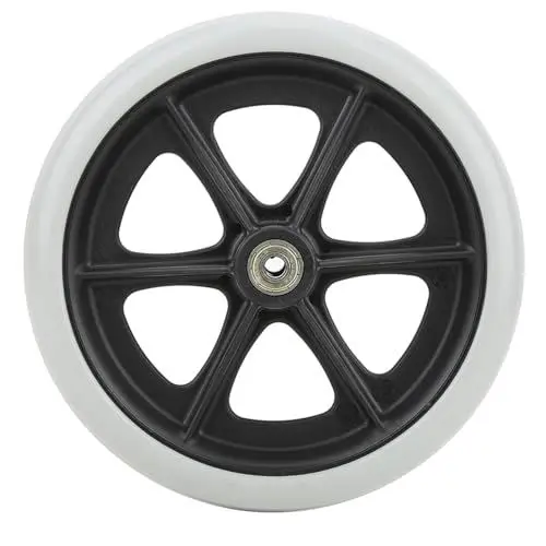 Produktbild: 8 Zoll Rollstuhl Vorderräder für Behinderte Fahrzeuge, Fahrzeuge für das Gesundheitswesen usw., Rutschfeste Gummiräder für Behinderte Rollstuhlzubehör, Einfach zu Installieren.