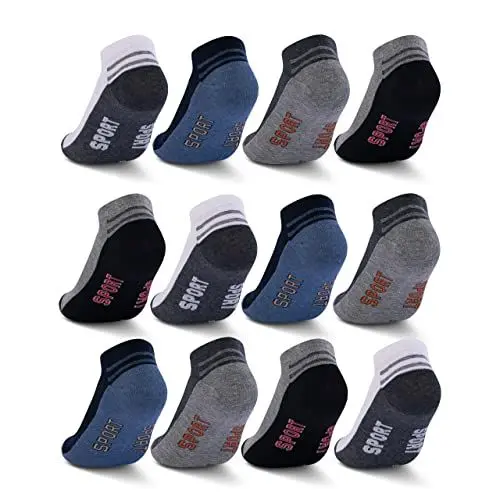 Produktbild: 8 | 12 | 20 Paar Sneaker Socken Herren Baumwolle Atmungsaktiv Mehrfarbig 16737 WP (43-46 12 Paar)
