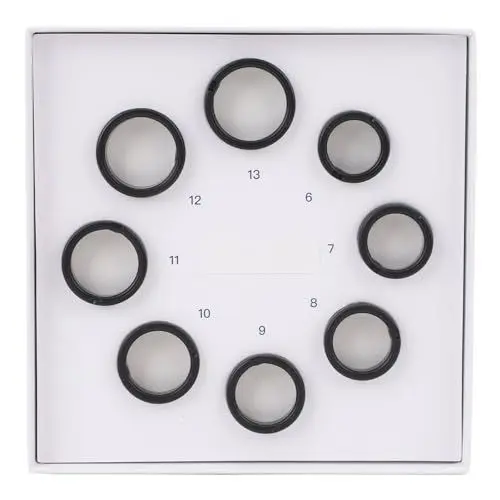 Produktbild: 8 teiliges Smart Ring Größenset, 6 Bis 13 Größen Ringmodell Ringgrößenmesser, Kunststoff Smart Ring Modell Zur Auswahl der Am Besten Geeigneten Größe