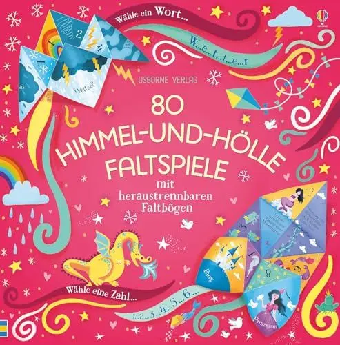 Produktbild: 80 Himmel-und-Hölle-Faltspiele: mit heraustrennbaren Faltbögen